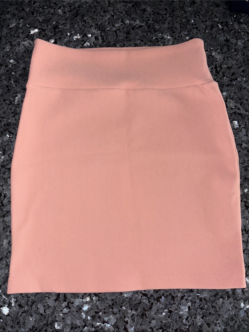 Forever 21 Peach Pink Ribbed Mini Skirt